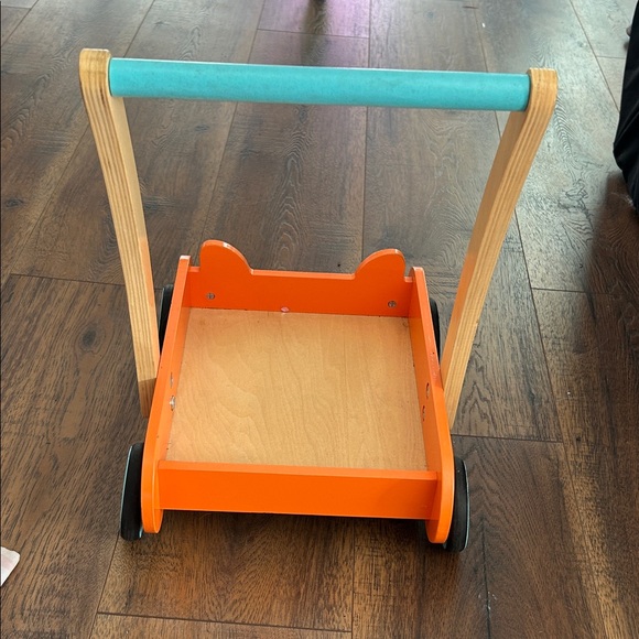 Cossy Wooden Baby Learning Walker Toddler Orange Fox Wooden Push - Picture 4 of 8